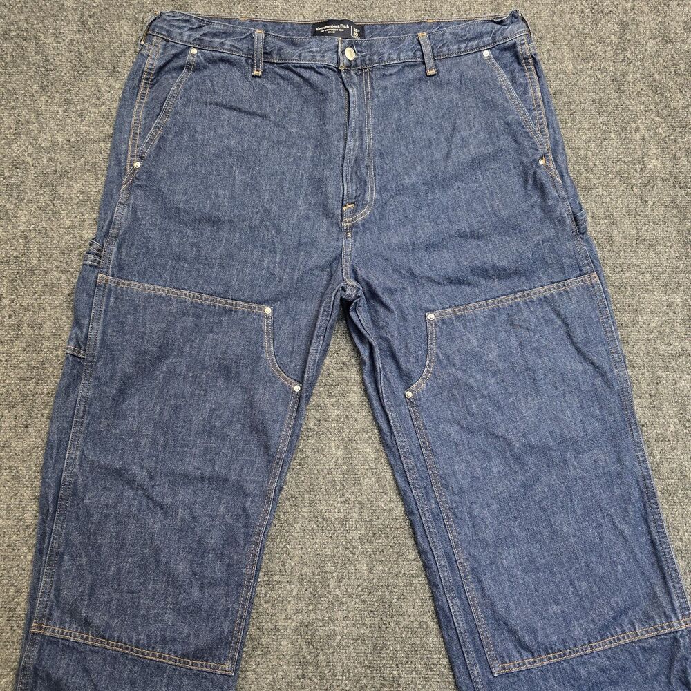 Abercrombie & Fitch Y2K Men’s 38x30 Lightweight Baggy Jeans Double Knee Grunge